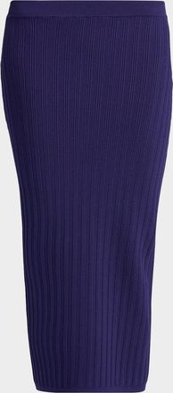 Versace Knit Mesh Midi Skirt