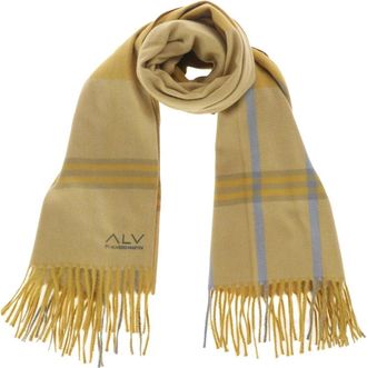Alviero Martini 1A Classe Geel Bedrukte Wollen Sjaal - Dames - Wintersjaals - Geel - ONE Size - Wol - Accessoires