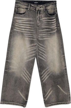 Ground-Zero whiskering-effect jeans - unisex - Polyester/Cotton - S - Grey