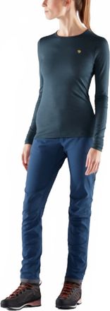 Fj&auml;llr&auml;ven Bergtagen Thinwool Long Sleeve Shirt In Mountain Blue