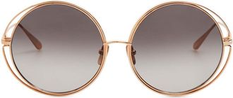 Linda Farrow SELENE LFL1456 C1 Mens Sunglasses Gold Size 59