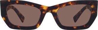 Miu Miu Brown Cat Eye Ladies Sunglasses MU 09WS VAU06B 53