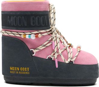 Moon Boot beaded suede boots - unisex - Suede/Polyester/Polyurethane/Synthetic Rubber - 36/38 - Grey