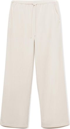 Mango Drawstring Straight Leg Pants in Ecru at Nordstrom, Size X-Small