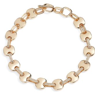 Open Edit Crystal Statement Collar Necklace in Clear- Gold at Nordstrom Rack