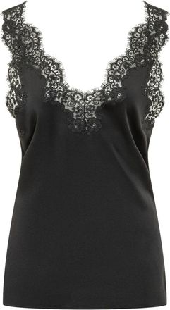 Stella McCartney Black Lace V Neck Top