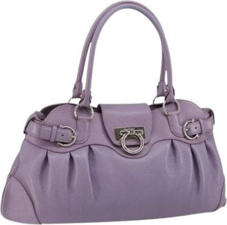 Ferragamo Pre-owned Handbags, female, Purple, Size: ONE SIZE Pre-owned Handbag