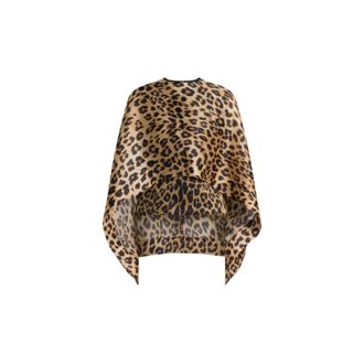 Alberta Ferretti Cape Top - female - Alberta Ferretti - Ponchos - Brown - S - Jackets