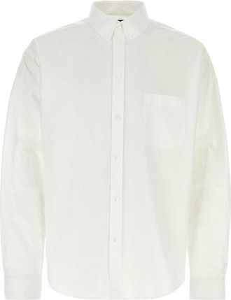 Balenciaga White Logo Print Shirt