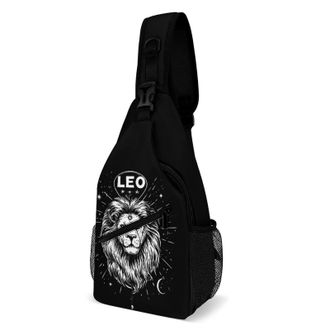 Generic Leo Zodiac Unisex Shoulder Bags Casual Crossbody Chest Bag Sling Backpack for Hiking Cycling Travel
