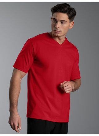 Trigema T-Shirt TRIGEMA TRIGEMA V-Shirt DELUXE Baumwolle, Herren, Gr. 4XL, braun (kirsch), 100% Baumwolle, Basic, Shirts T-Shirt