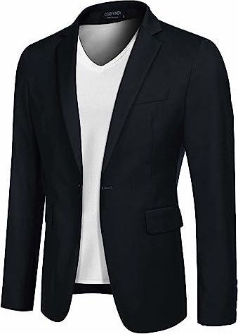 Veste En Lin Homme - Blazer Léger Décontracté 2 Boutons | Coupe Slim Printemps/Été
