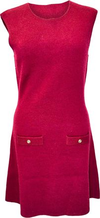 Maje Ritorsa Knit Mini Dress in Red Wool