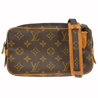 Louis Vuitton Pochette Marly Bandouliere Monogram Canvas Brown Canvas Handbag (Pre-Owned)