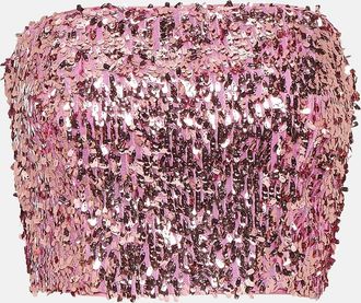 Rotate Sequined bandeau top