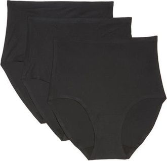 Chantelle Soft Stretch 3-Pack High Waist Briefs in Black at Nordstrom