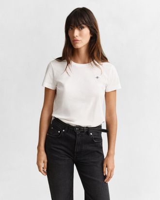 GANT Women Shield T-Shirt (XXXL) WHITE