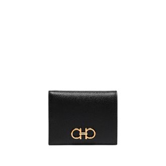 Ferragamo Wallets & Cardholders, female, Black, Size: ONE SIZE Gancini Folding Wallet