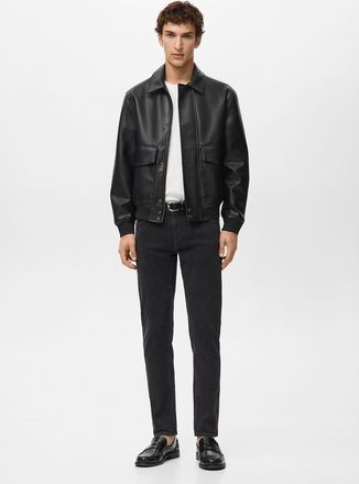 Mango Giacca similpelle tasche nero - Uomo - XXL - MANGO MAN