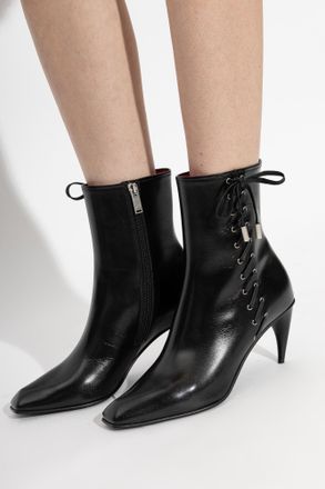 Alexander McQueen Lexie Heeled Ankle Boots, Womens, Black