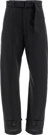 Christophe Lemaire Black Curved Tailored pants