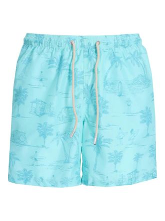 MC2 Saint Barth Zwembroek met print - Blauw