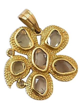 Coomi 20K yellow gold flower pendant