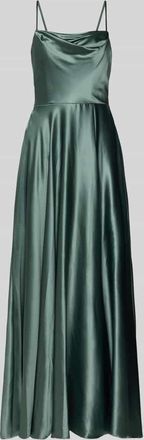 Laona Abendkleid aus Satin mit Gehschlitz in Gruen, Gr&ouml;&szlig;e 36