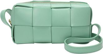 Tiffany & Fred Tiffany And Fred Paris Woven Leather Mini Crossbody Bag