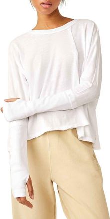 Free People FP Movement Never Better Ultra Lite Ten Laps Layer Top in White at Nordstrom, Size X-Large