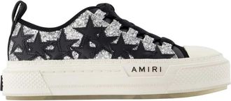 Amiri Glitter Stars Court Low - Dames - Sneakers - Grijs - 36 EU - Leer - Schoenen