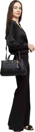 Guess Womens Satchel Black Polyurethane Satchel-bags