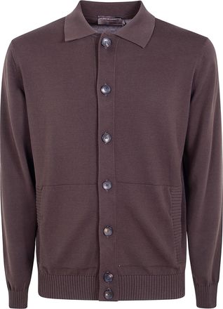 FILIPPO DE LAURENTIIS Polo Neck Long Sleeves Cardigan