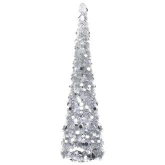 vidaXL &Aacute;rbol De Navidad Artificial Emergente Pet Plateado 150 Cm Vidaxl