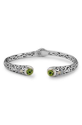 Samuel B. Bali Design Tipped Bangle in Peridot at Nordstrom Rack