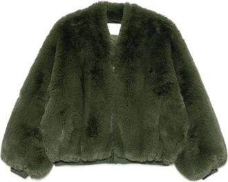 Frankie Shop Chaqueta Bomber de Piel Sint&eacute;tica - Jackets - Mujer - Verde - M