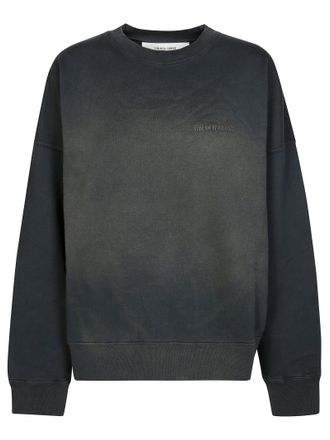 Golden Goose Relaxed-Fit Cropped Sweatshirt with Tonal Embroidery