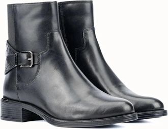 Vintage Foundry Co. Womens Vintage Foundry Co Sirena Boots Black Leather Ankle Bootie HAWK2289