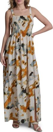 DKNY Floral Print Maxi Dress in Sunburst Floral at Nordstrom, Size X-Small