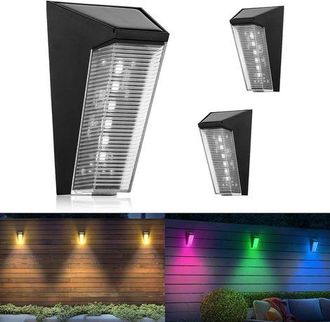 OEM Juego De 2 Luces Led Solares Para Exteriores, De Montaje En Pared, Impermeables, 5 Modos, Luz Blanca C&aacute;lida, Para Jard&iacute;n, Valla, Patio, Escaleras