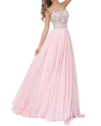 Sherri Hill Floor Length Prom Dress In Blush