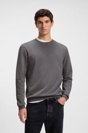Boss Orange by Hugo Boss Sweatshirt BOSS ORANGE Westart, Herren, Gr. L, grau (open grau062), Sweatware, Obermaterial: 100% Baumwolle, regular fit normal, Rundhals, eingesetzt 