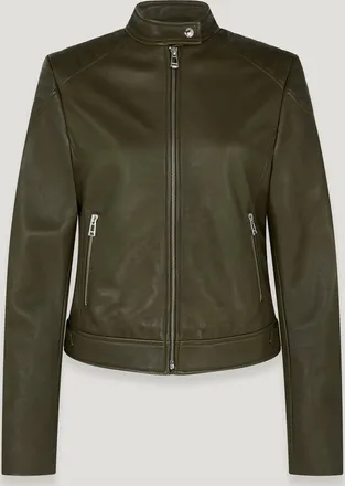 Belstaff Belstaff Mollison Jacket Womens Matt Nappa Army Olive Size UK 14