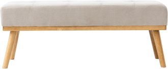 Kenay Home Banqueta tapizado gris 108 x 41 cm