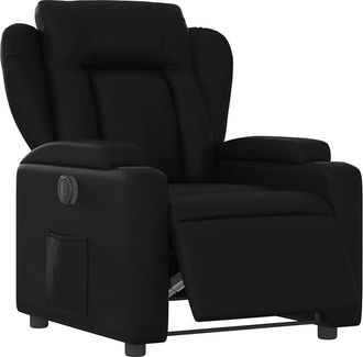 vidaXL Vidaxl - Sill&oacute;n Reclinable El&eacute;ctrico De Cuero Sint&eacute;tico Negro