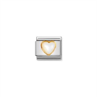 Nomination Unisex Love Composable Classic Links In White Heart