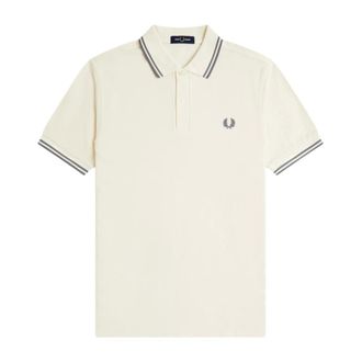 Fred Perry Polo Shirts, male, White, Size: 2XL M3600 Shirt