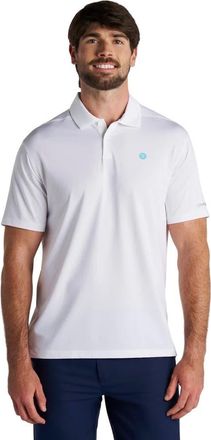 Coolibar Mens Victory Lap Short Sleeve Polo, UPF 50+ Sun Protection in White at Nordstrom, Size Medium