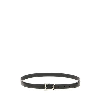 Saint Laurent Accessoires, Heren, Zwart, 105 CM, Leer, Stijlvolle Riem Collectie