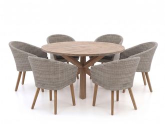 Intenso Furniture Intenso Tropea/ROUGH-Y &oslash;150cm dining tuinset 7-delig